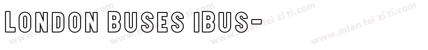 London Buses iBus字体转换